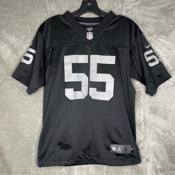 NFL McClain On Field Football Jersey Black & Silver Size Youth Large - Picture 1 of 11